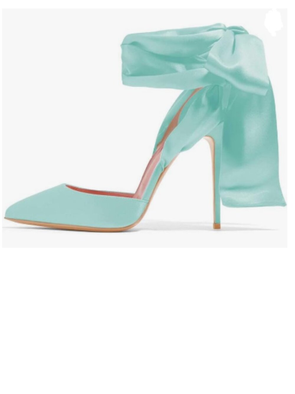 FSJ Turquoise Strappy Ankle Wrap Sandal Ribbon Lace-up Stiletto High Heels Pump